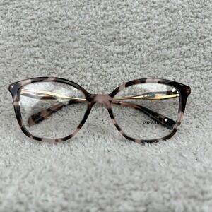 Prada VPR 02T Grey Marble Tortoise Gold Cat Eye Optical Glasses Frames 53-18 140